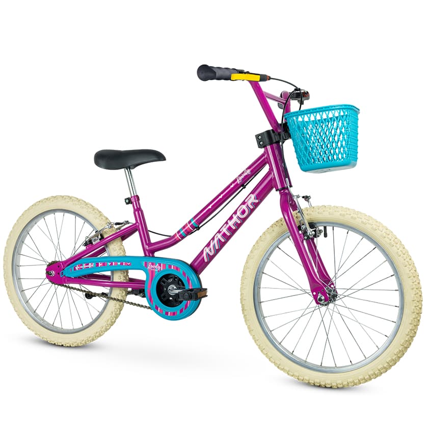 Bicicleta Infantil Aro 20 Lovely Bolt Bella Apollo Nathor C/ Freios V-brake Maçaneta com ajuste do freio