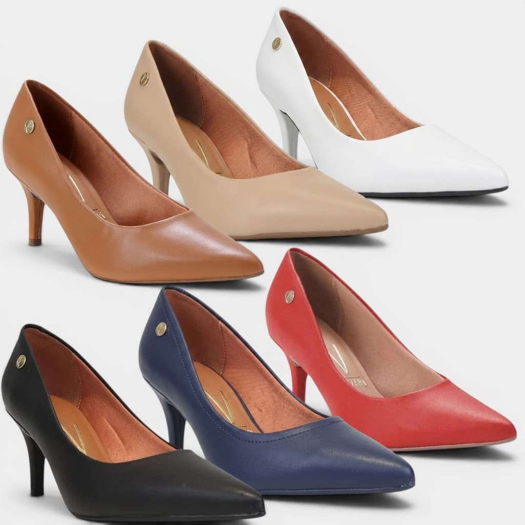 Scarpin Feminino Vizzano Salto Médio Bico Fino Original