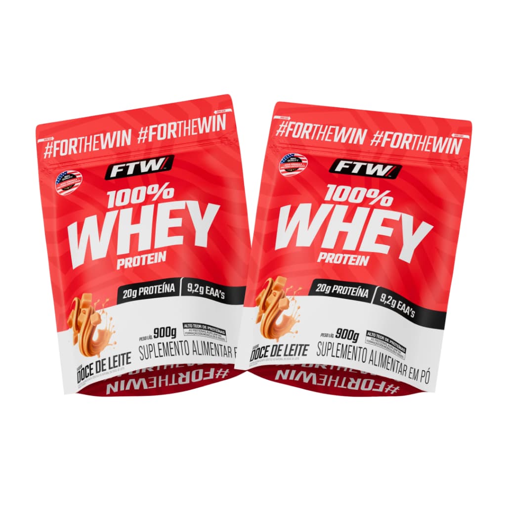 Kit 2x 100% Whey protein Refil 900g - FTW