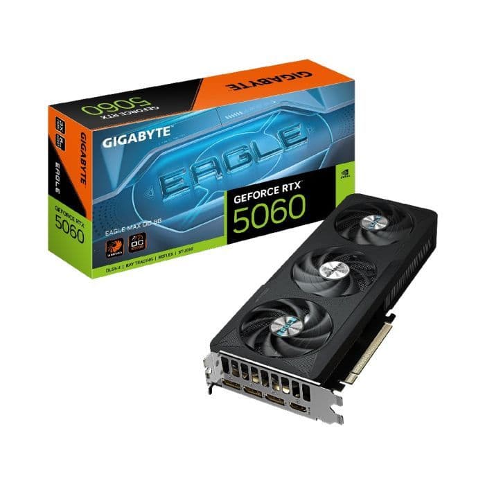 Placa de Video Gigabyte RTX 5060 Eagle Max OC 8GB GDDR7 128bits - GV-N5060EAG