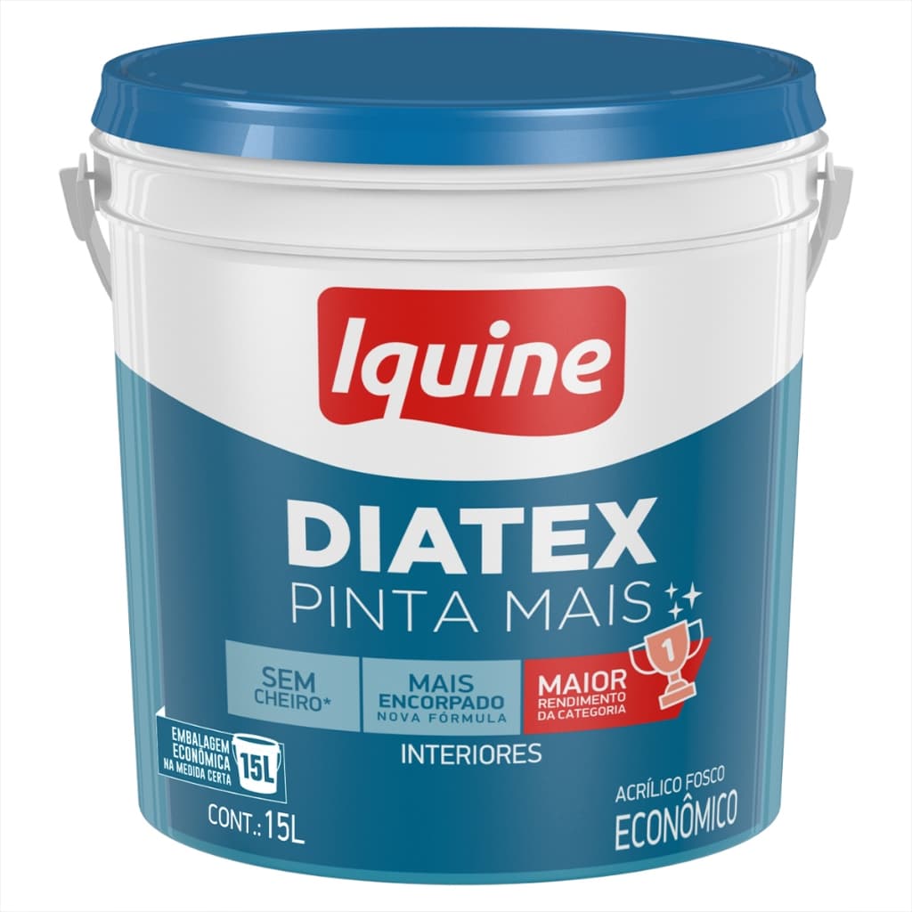 Tinta Acrílica Econômica Diatex Pinta Mais Iquine -  Balde 15 litros Cores