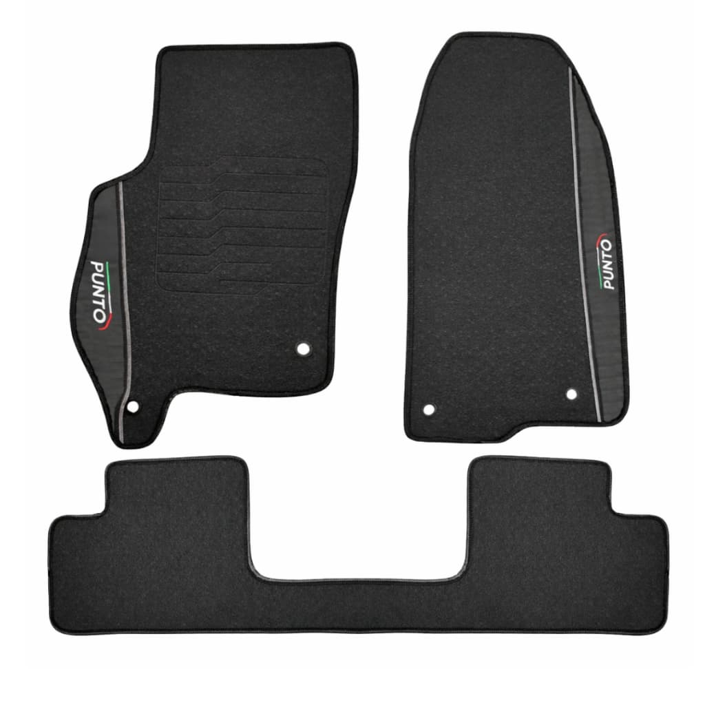 Tapete Fiat Punto 2012 a 2017 Tapete Punto 2013 Emborrachado Preto Tapete Punto Personalizado