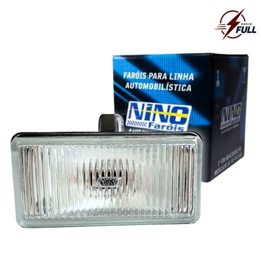 Farol Auxiliar Neblina Retangular Aplicação Universal 152x178mm Original Nino