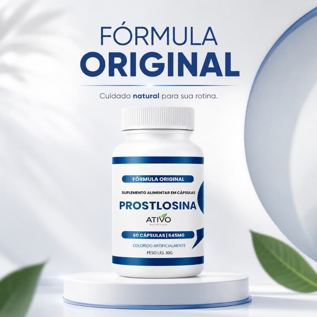 PROSTLOSINA | Ativo Nutrition - 645mg - 60 Cápsulas - Suplemento Alimentar - Antioxidante, Energia e Disposição