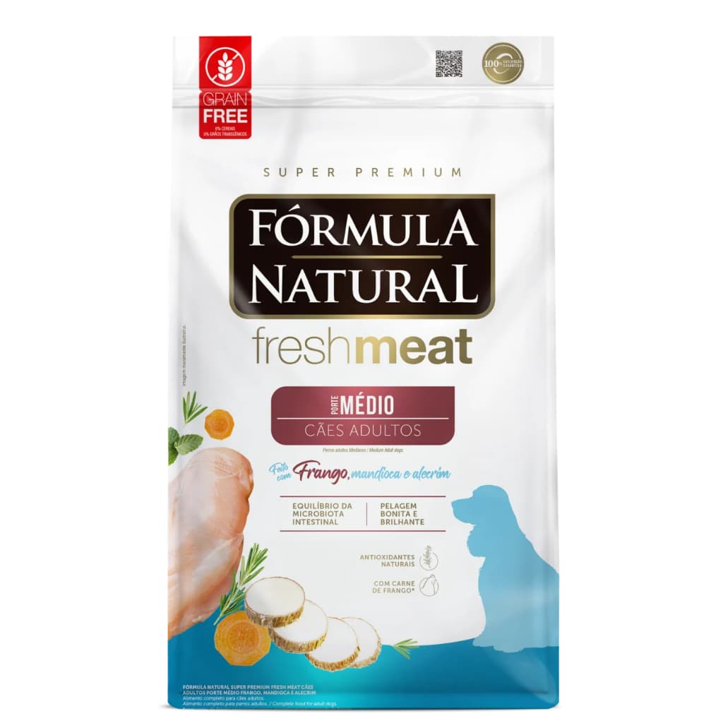 Ração Fórmula Natural Cães Fresh Meat Adulto Raças Médias 12kg