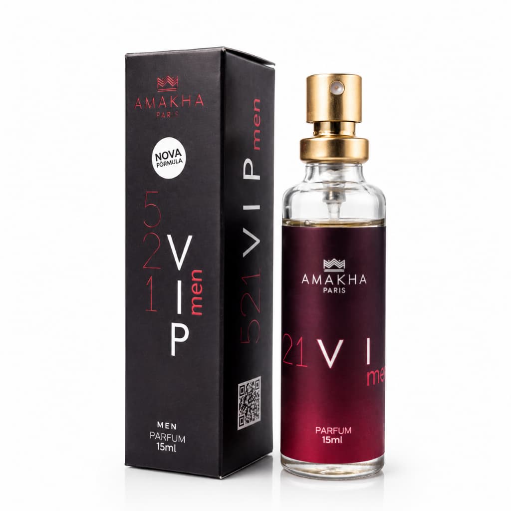 Deo Colônia Masculino 521 Vip Men 15ml - Amadeirado Noturno Marcante | Amakha Paris