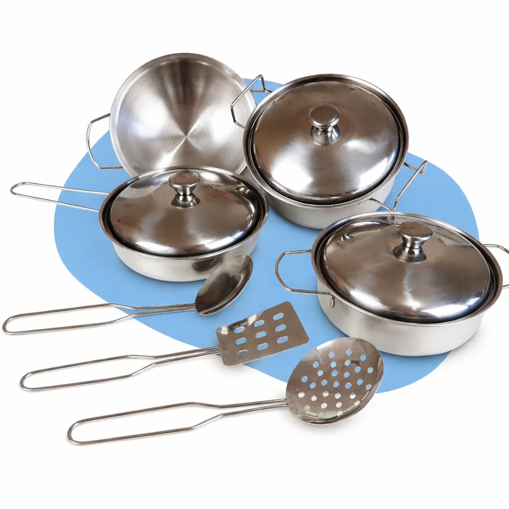 Jogo Cozinha Panelinhas Inox Brinquedo Infantil Pedagógico Faz de Conta Chef Aprendizado Diversão