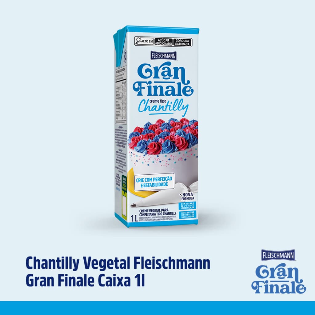 Creme Chantilly Fleischmann 1L Pronto para Uso