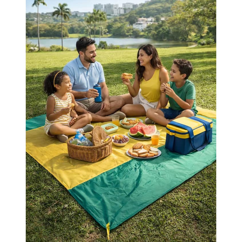 Tapete Praia Piquenique Bask Ultraleve Extra Grande Portátil Camping Acampamento Ao Ar Livre Bolsa
