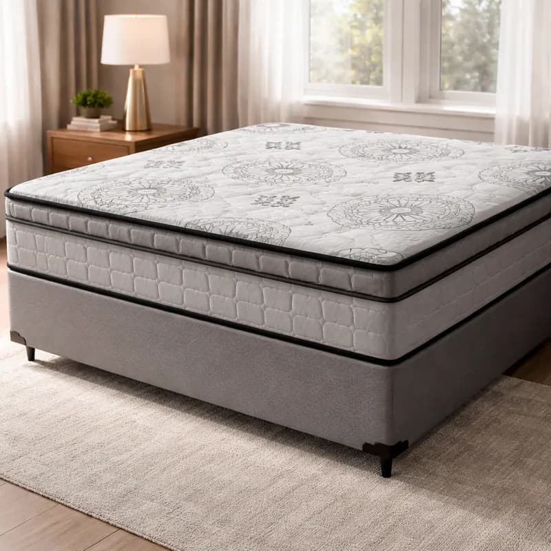 Cama Box com Colchão Espuma D33 Pillow In D'Angelis Ortosleep Casal 138cm
