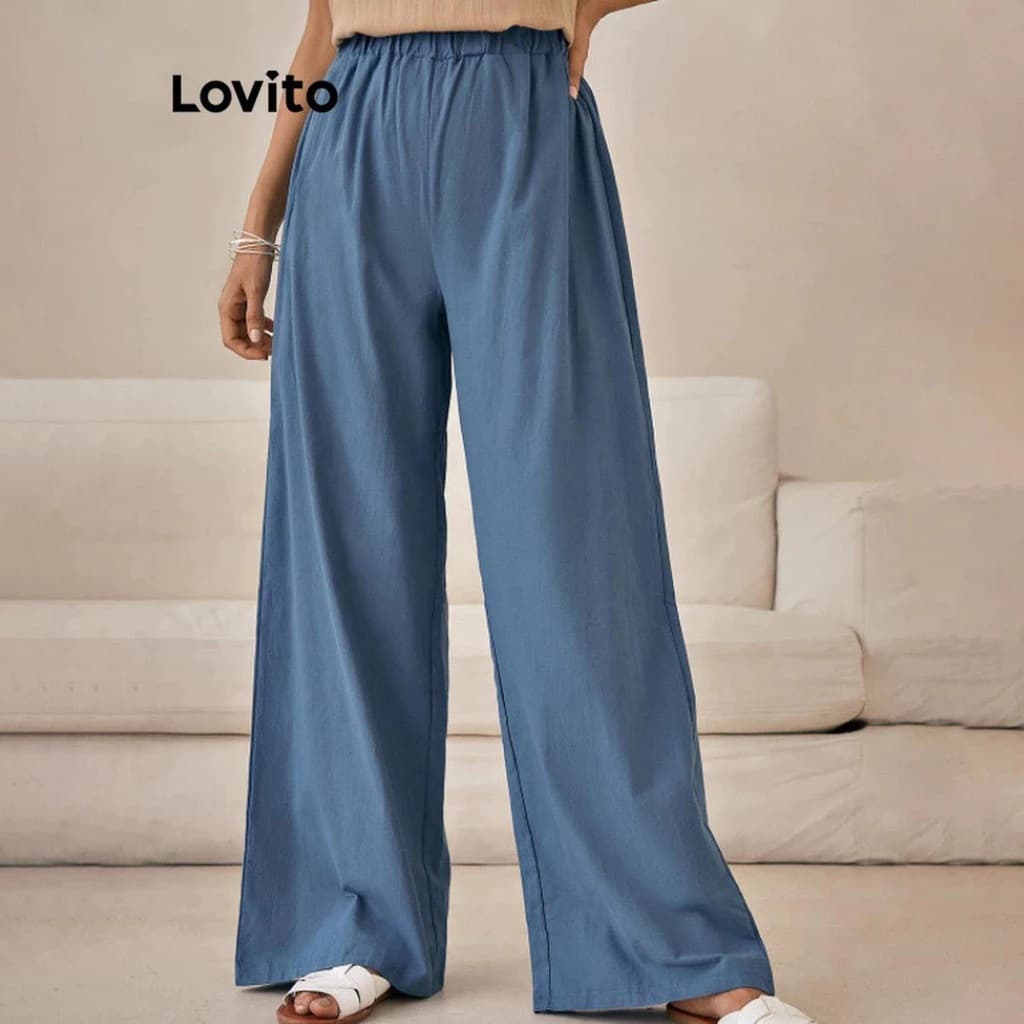 Lovito Calça Reta Alfaitaria Feminina BRPTNS57BX024