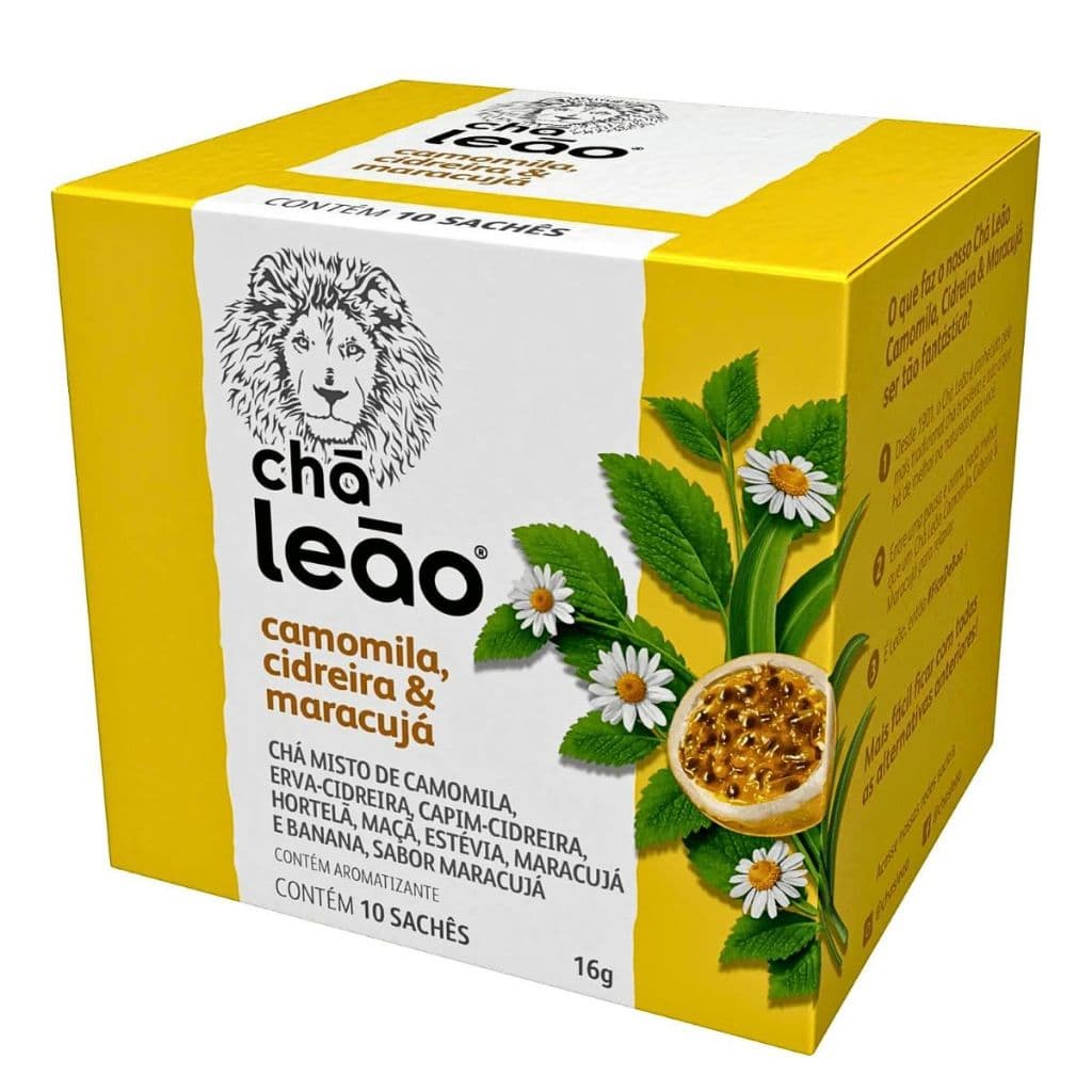 Chá Leão Camomila, Cidreira e Maracujá 15 Sachês (24g)