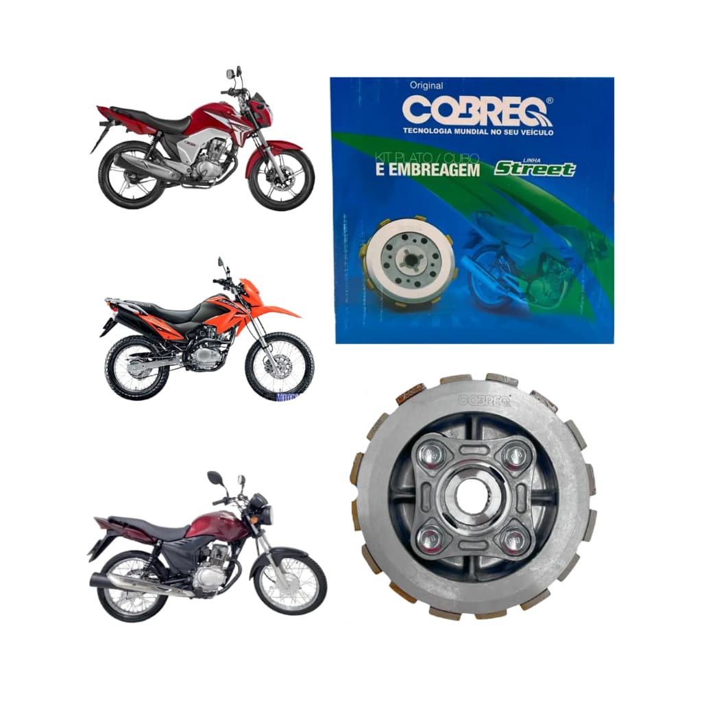 Kit Embreagem Honda Titan Fan NXR Bros 150 2004 A 2015 e Fan 125 2009 A 2016