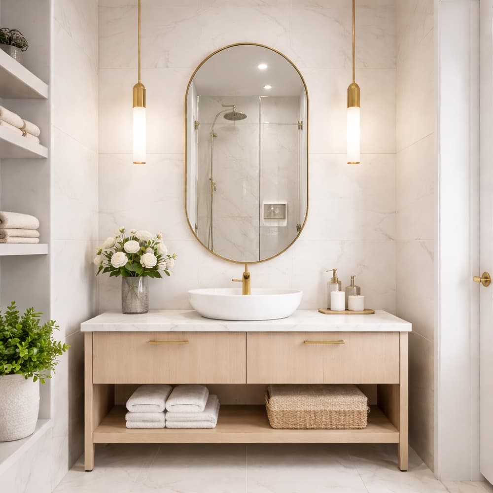 Espelho  Decorativo Capsula 60X40 Com Suporte Incluso Sala Quarto Banheiro