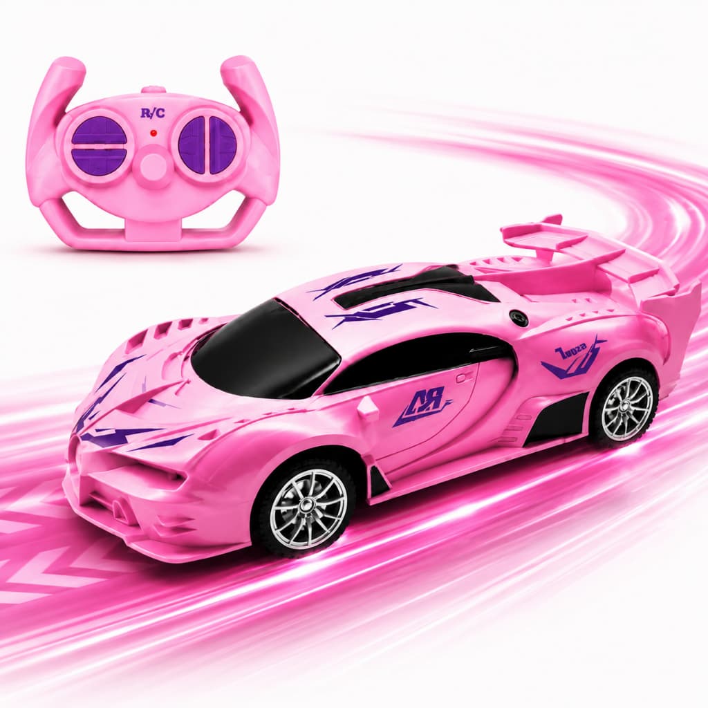 Carrinho de Controle Remoto Infantil Bugatti Racing Super Rápido Brinquedo Menina Kizumba
