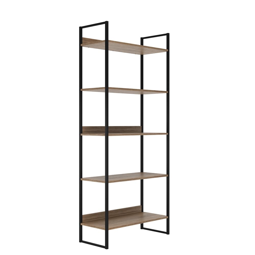 Estante Industrial Decorativa Madeira Laminada e Metal Organizador Multiuso Para Sala Quarto Escritório Home Office