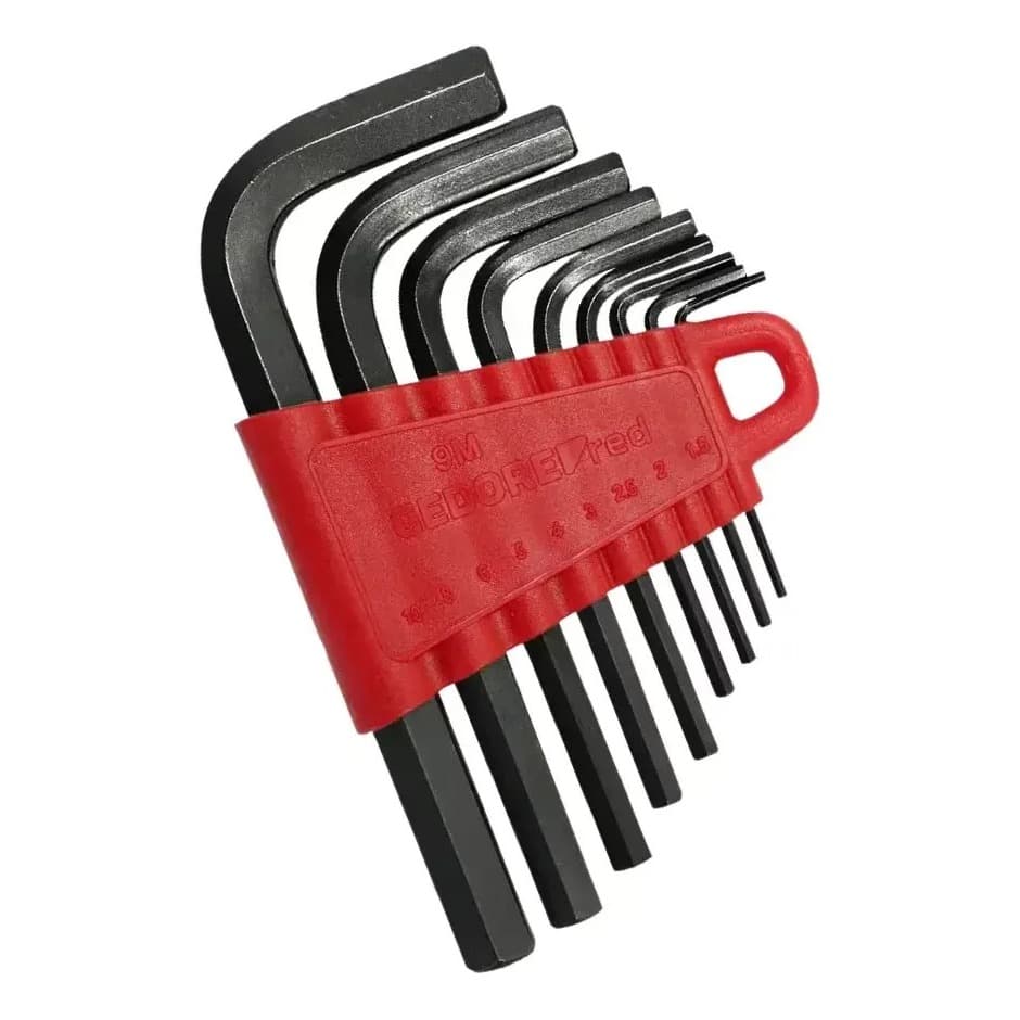 Jogo De Chave Allen Hexagonal 1,5-10mm 9 Peças Gedore Red R36605109