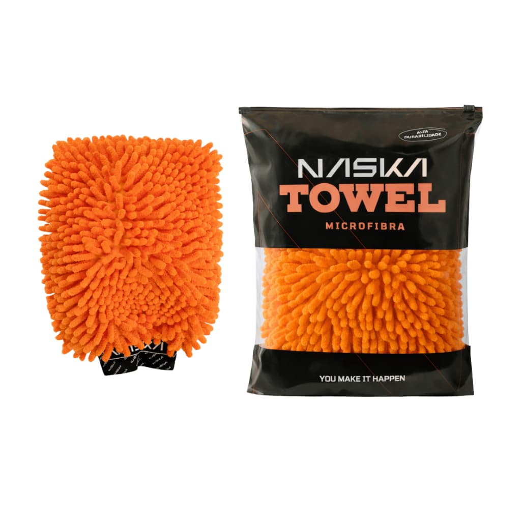 Luva Limpeza Chenille Microfibra Naska Mais Tentáculos Alta Absorção Lava Carro Não Risca Pintura