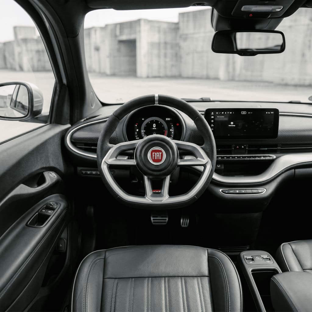 Volante Esportivo Gti Prata Emblema Logo Vermelho Italia Palio Fire  Marea Brava Idea Siena Strada