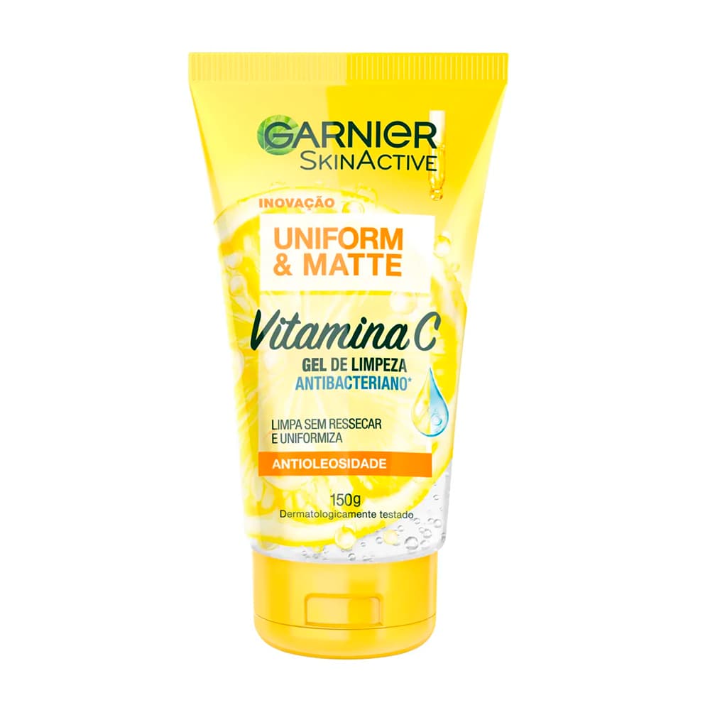 Gel de Limpeza Facial Antimanchas com Vitamina C e Pantenol para Controle de Oleosidade Express Aclara Garnier 150ml