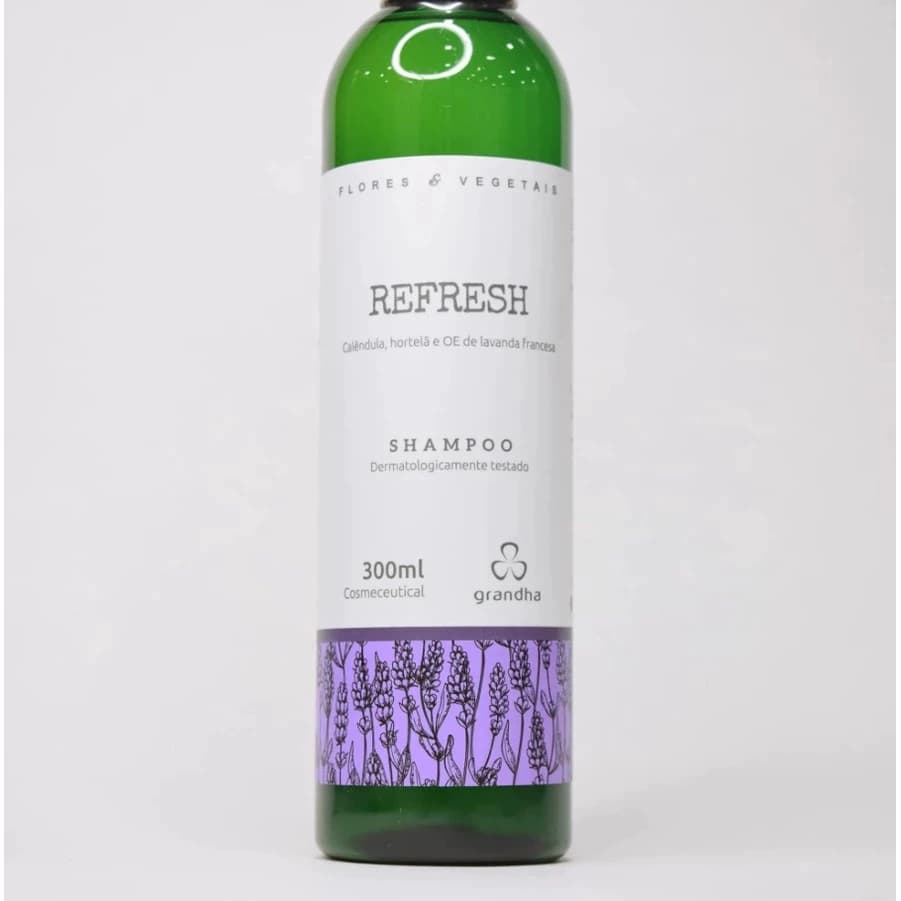 Shampoo Grandha Refresh para Cabelos Oleosos 300ml Terapia Capilar Reduz Caspa FRETE GRATIS
