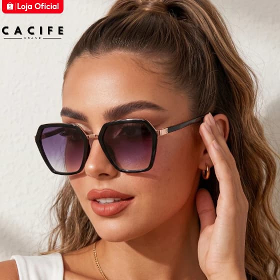 Óculos de Sol Kingston Quadrado Premium Geométrico Vintage Blogueira uv400 oculos de sol Feminino