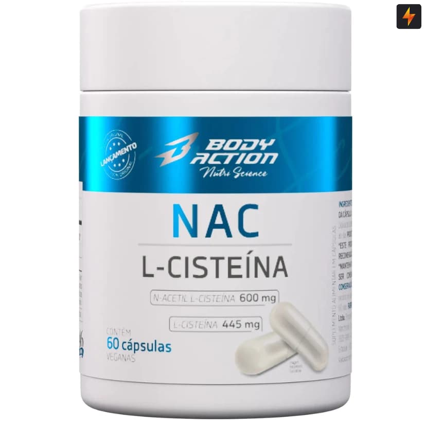 NAC L - Cisteína 60 Cápsulas Body Action