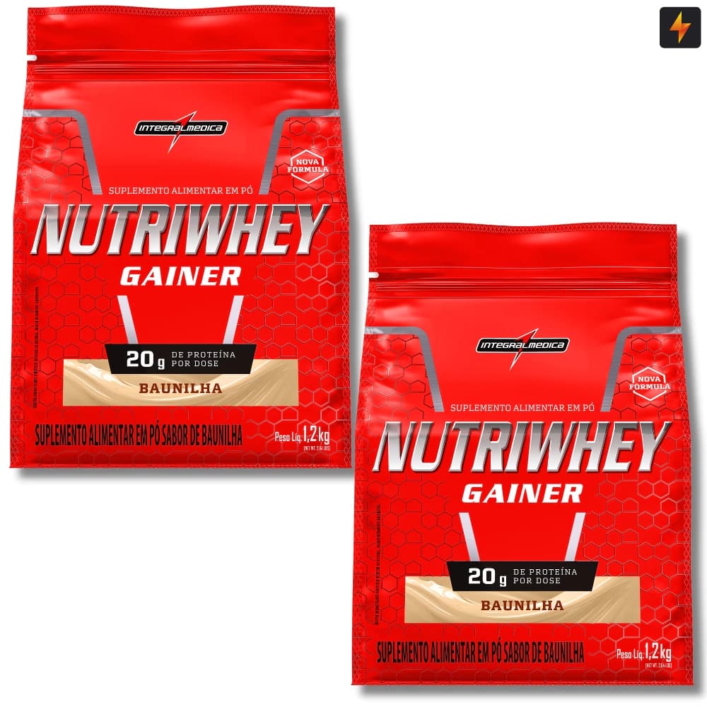 Kit 2x Nutri Whey 1,2kg Nova Embalagem - Nova Fórmula 20g Proteína Integralmedica