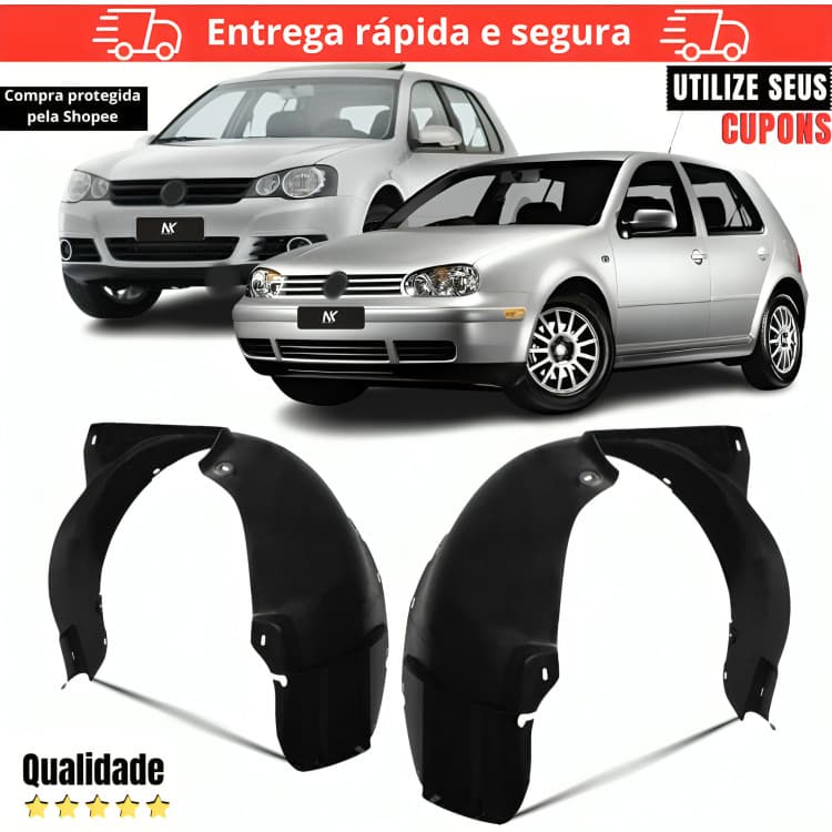 Par/Un Parabarro Dianteiro Golf Bora 99 00 2001 2002 2003 2004 2005 2006 á 2013 1ª Linha Asa Urubu Lameiro