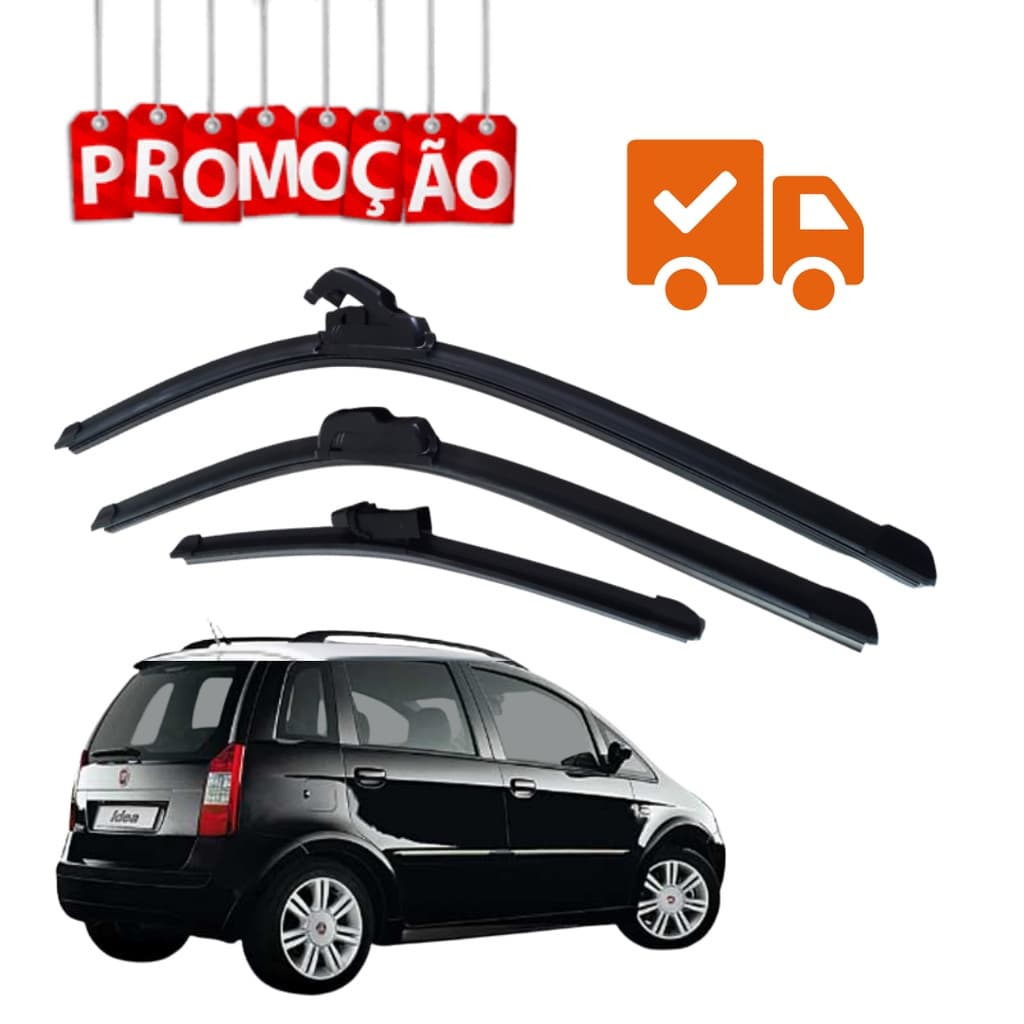 Kit 3 Palheta Limpador Parabrisa Fiat Idea 2006 2007 2008 2009 2010 PROMOÇÃO SHOPEE