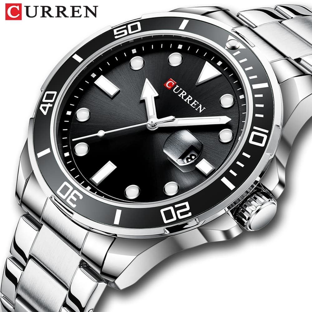 CURREN Relógio Masculino Original Top Marca De Luxo Aço Inoxidável Moda Negócios Casual Esportes Quartzo  8388 XQ