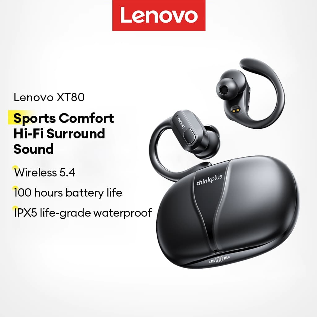 Lenovo XT80 Fone De Ouvido Bluetooth  Desporto Bateria de duração ultra-longa Som HD à prova de água