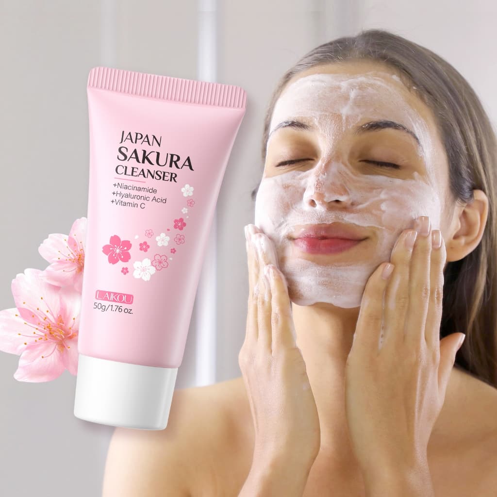 LAIKOU Japão Sakura Sabonete Facial Para Pele Seca/Oleosa 50g/100g/150g