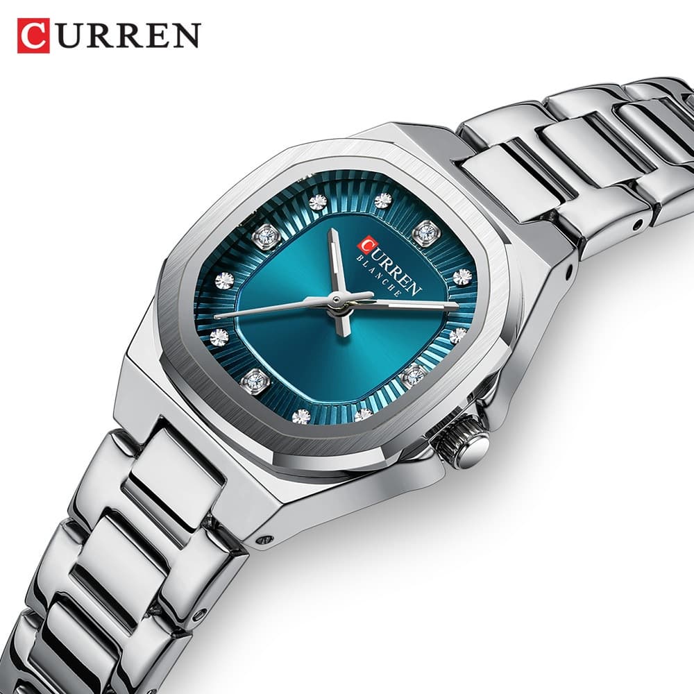 CURREN Relógio Feminino Original Marca De Luxo Pulseira Aço Inoxidável Moda Elegante Pequeno Mostrador Simples Festa Qua