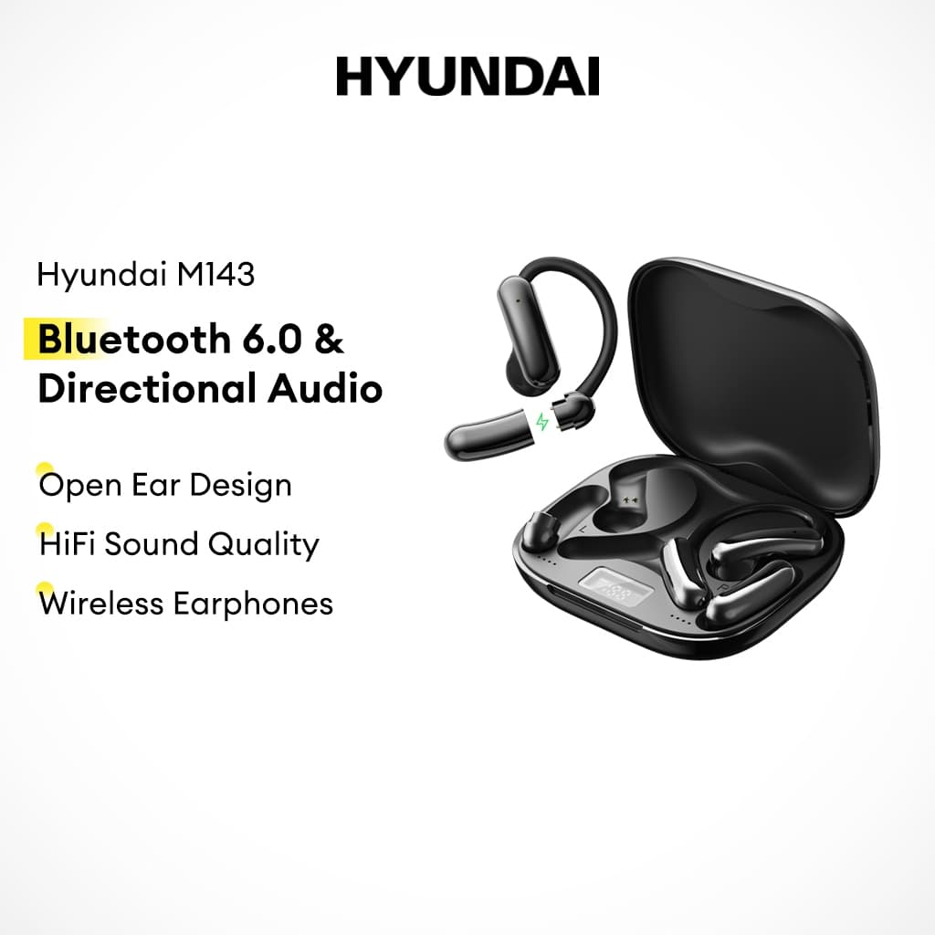 HYUNDAI M143 Fones De Ouvido Bluetooth Abertos Com 6 0 E Som HiFi Mais Áudio Direcional