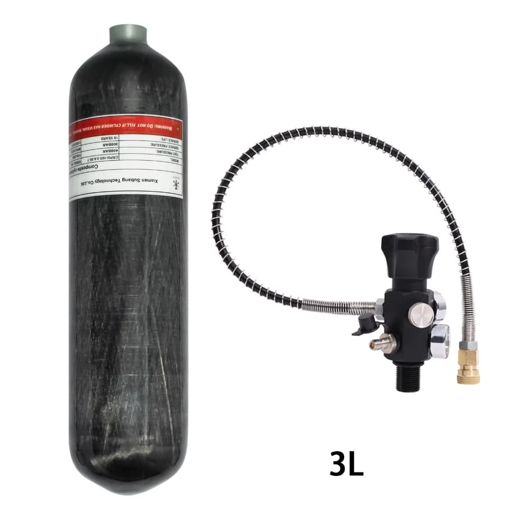 TUXING 4500Psi 300Bar 3L Cilindro De Fibra Carbono Estação Enchimento Do Tanque Ar Alta Pressão Válvula Reguladora Carre
