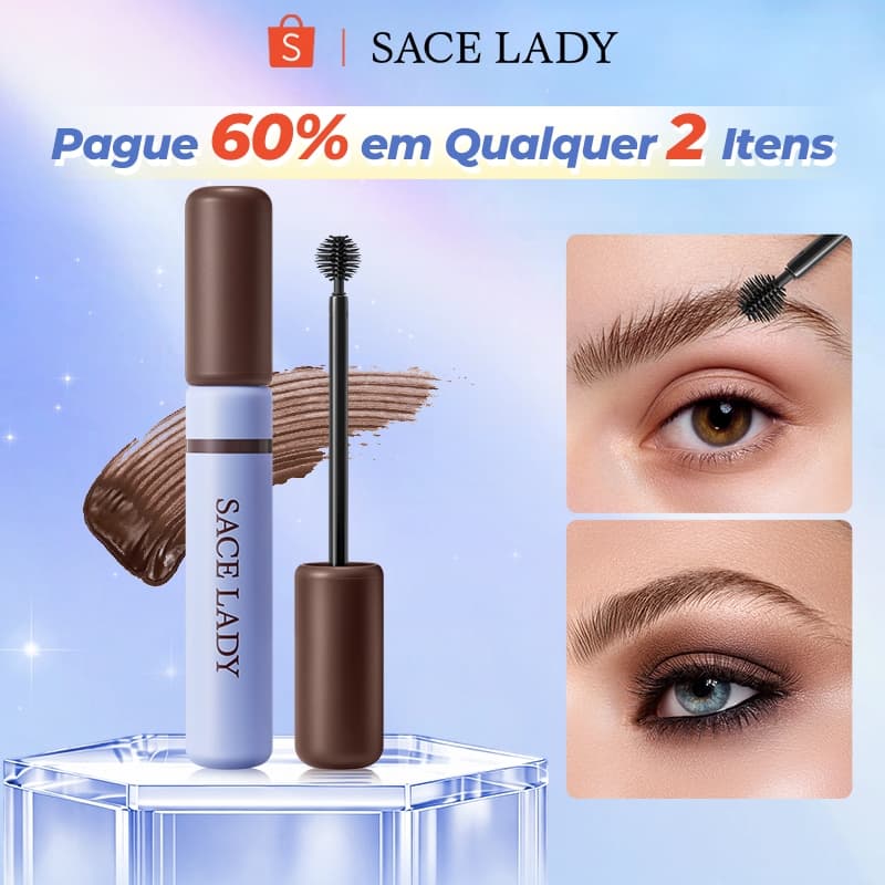 Gel Sobrancelhas SACE LADY Escova Ouriço-do-Mar Efeito Fluffy Impermeável Maquiagem