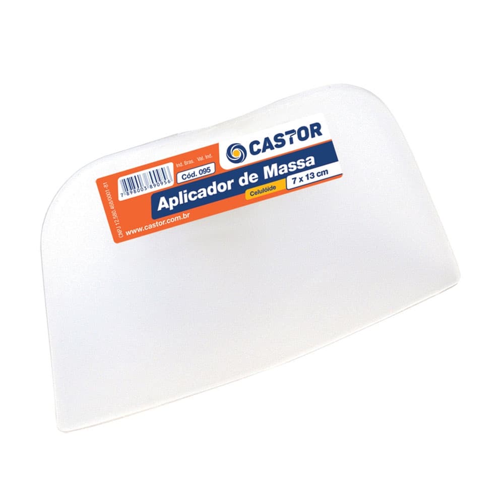 Aplicador plástico de massa 07x13cm - Castor