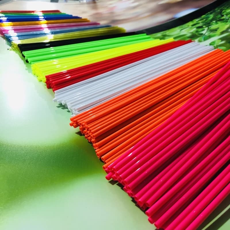 100 PALITO PARA PIRULITO 28 CM TUBO PET CRISTAL OU COLORIDO 16 CORES (CHOCO)