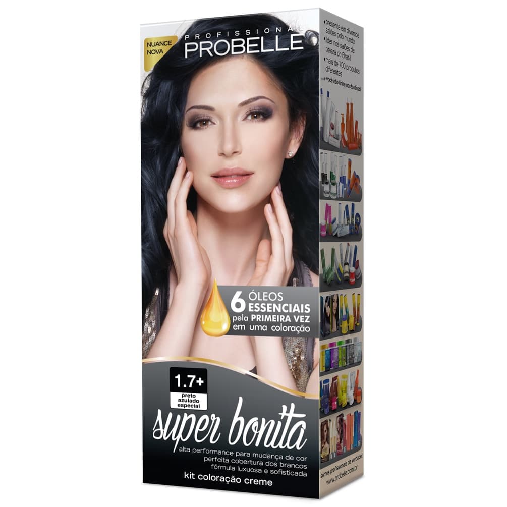 Coloração Super Bonita 50g - 1.7+ Preto Azulado Especial