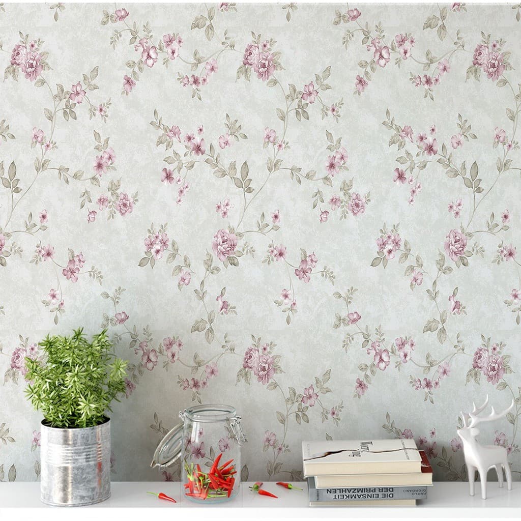 Papel De Parede Floral Adesivo Vinílico Lavável