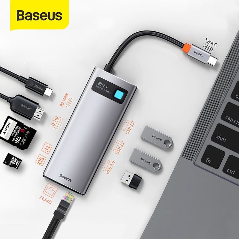 Baseus USB C HUB Para Adaptador Compatível Com HDMI MacBook Pro Air Surface 7