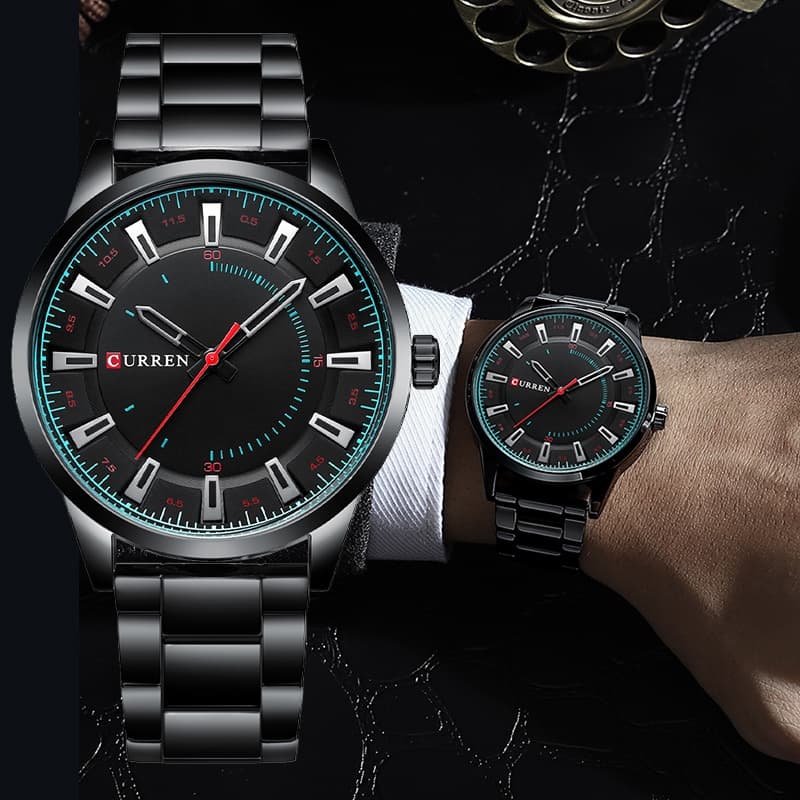 Relógio De Pulso Masculino CURREN Original Em Aço Inoxidável CR06SX