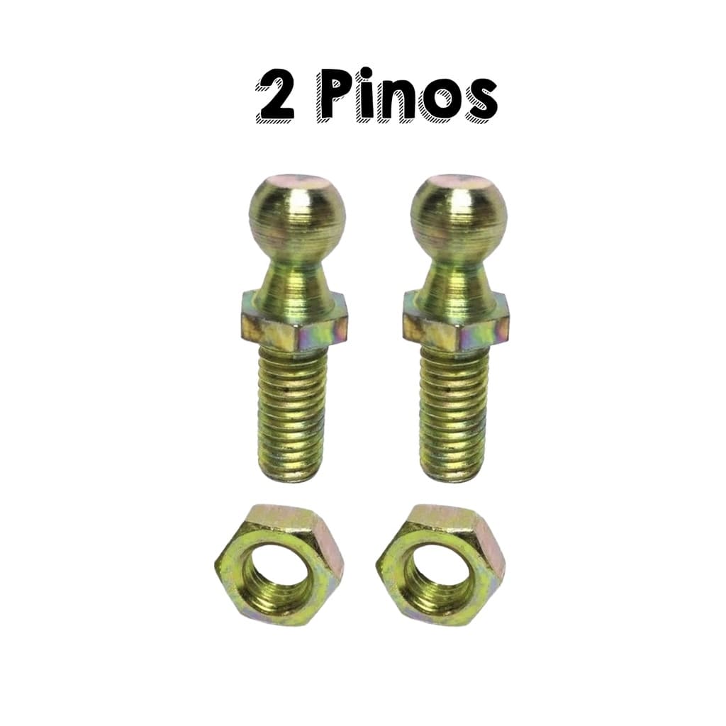 Kit 2 Pinos para Instalação de Amortecedores Porta Malas e Capo Parafuso com Porca