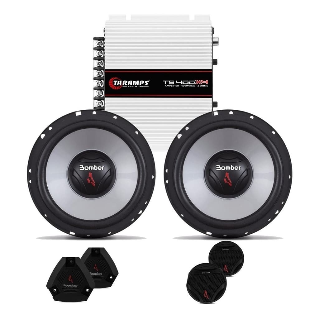 Kit 2 Vias 6  Bomber Upgrade 200 Watts Rms + Módulo Taramps TS400x4
