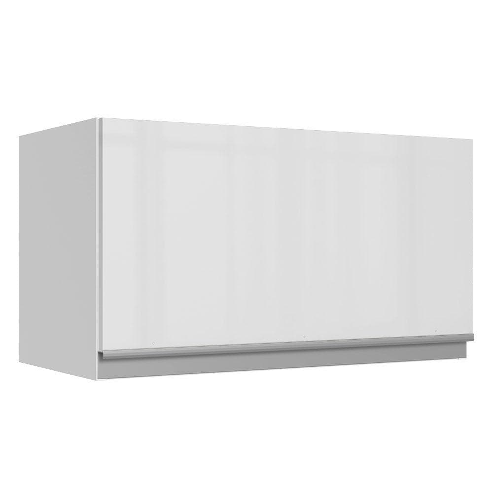Armário De Cozinha Aéreo 100% MDF 60 cm 1 Porta Basculante Branco Brilho Acordes Madesa