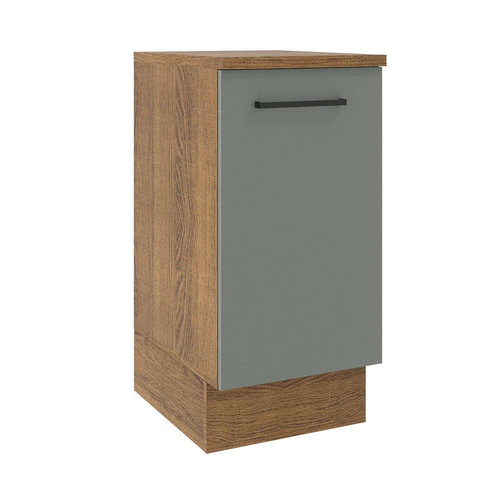 Balcão Armário de Cozinha 40 cm 1 Porta Rustic/Cinza Agata Madesa