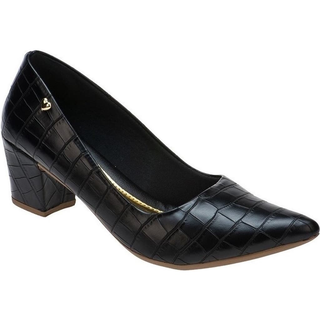 Scarpin Feminino Lumiss Confort Salto Baixo Grosso Promoção