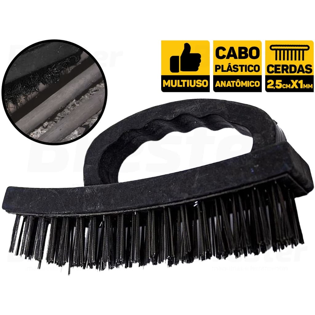 Escova De Aço C/ Cabo Para Limpeza Pesada Multiuso Western 2369BL
