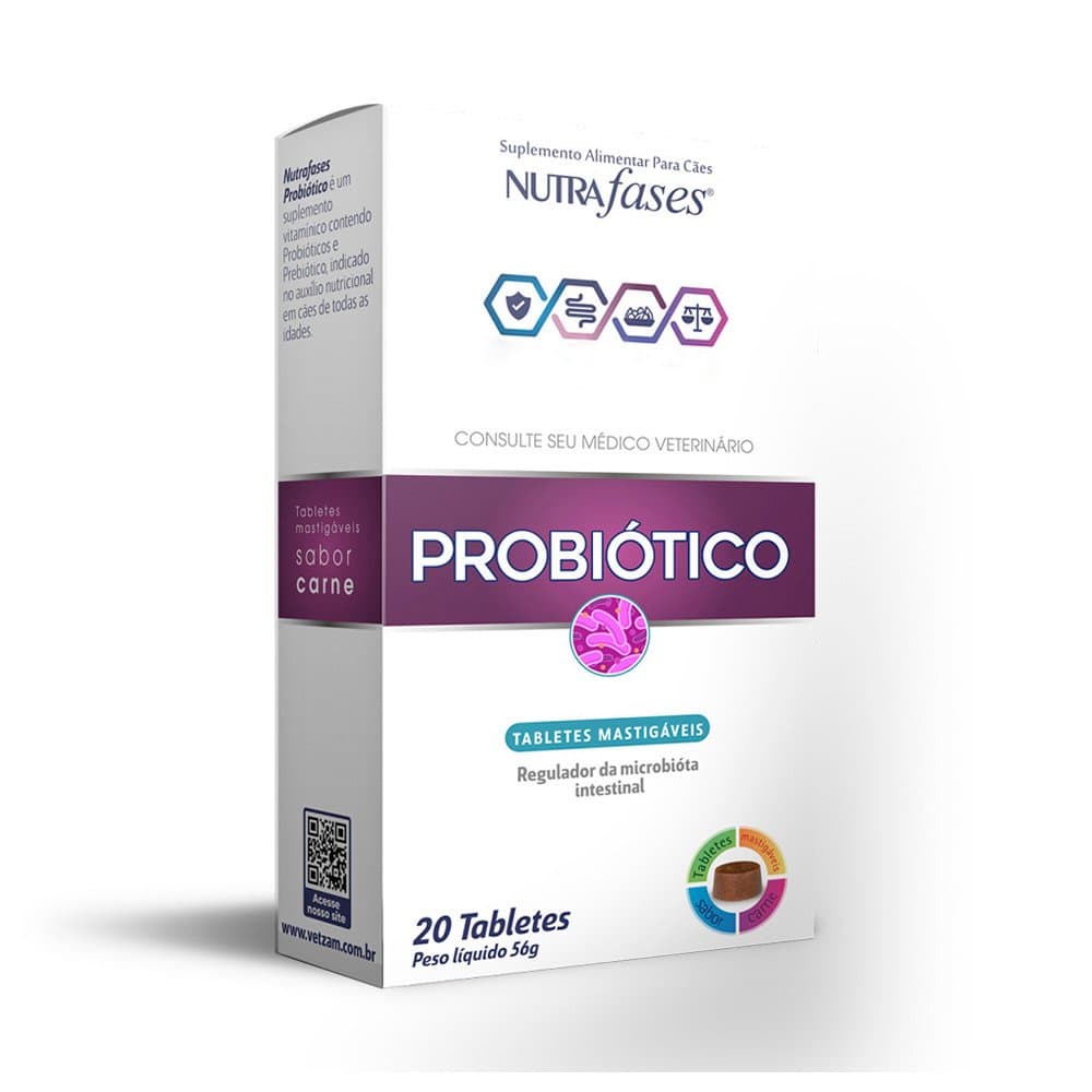 Suplemento Nutrafases Probiótico 20 Tabletes